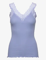 Rosemunde - Organic top w/ lace - laveste priser - blue heaven - 0