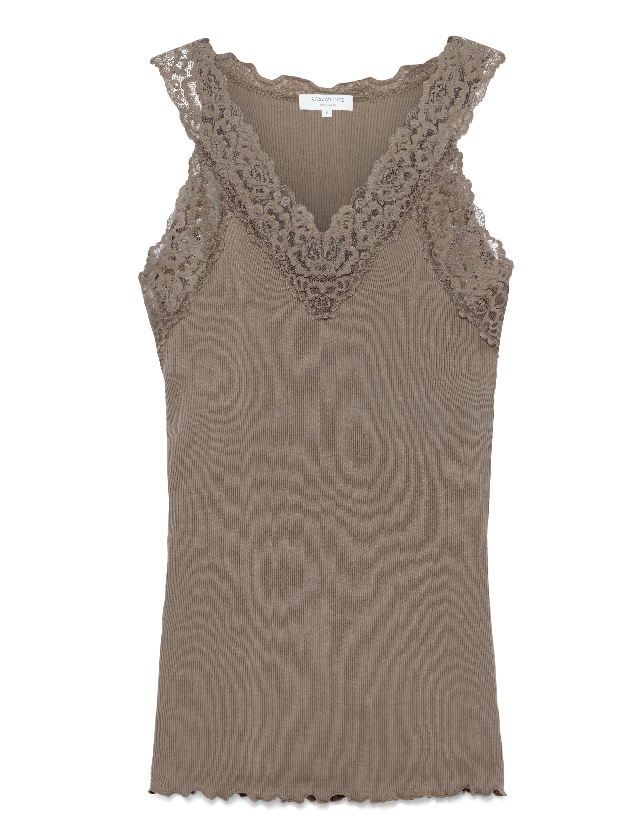 Rosemunde RWBernadine Organic Cotton SL Lace - Tøj - FALCON / brown