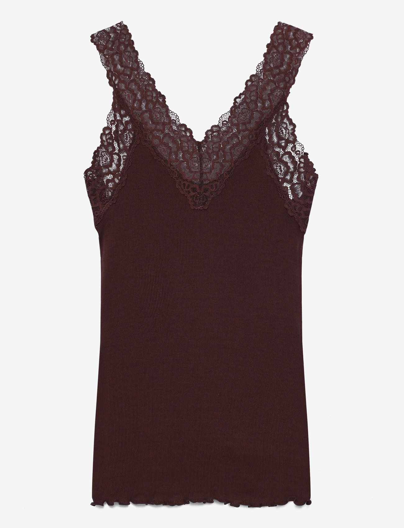 Rosemunde - RWBernadine Organic Cotton SL Lace - tanktops - fudge - 1