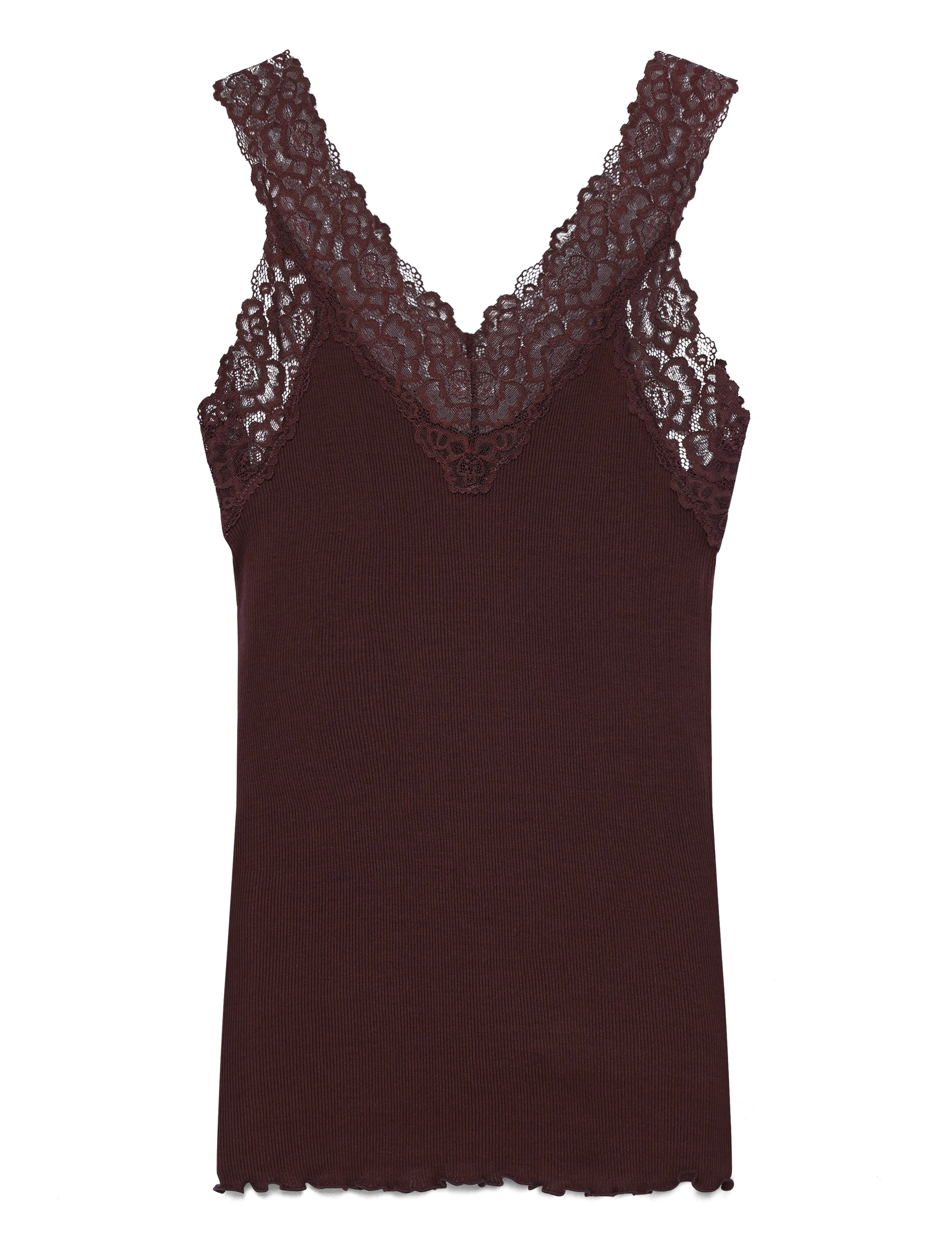 Rosemunde RWBernadine Organic Cotton SL Lace - Tøj - FUDGE / brown