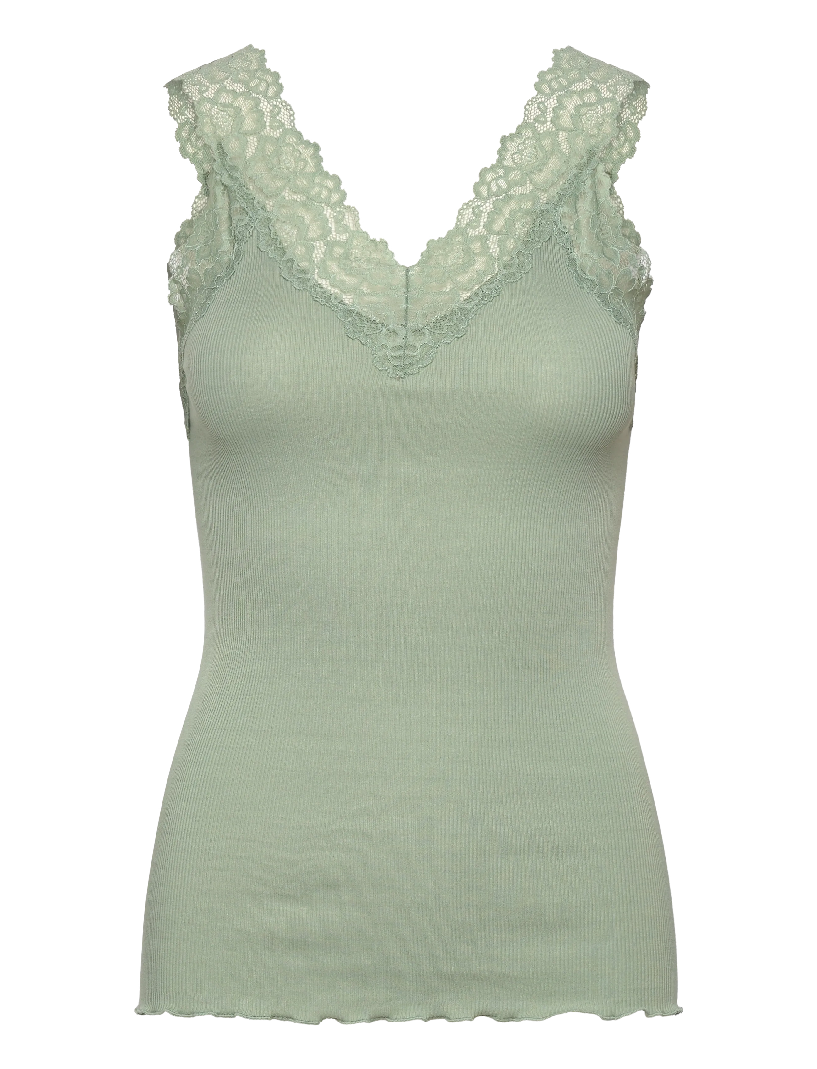 Rosemunde RWBernadine Organic Cotton SL Lace - T-shirts & Toppe - ICEBERG GREEN / green
