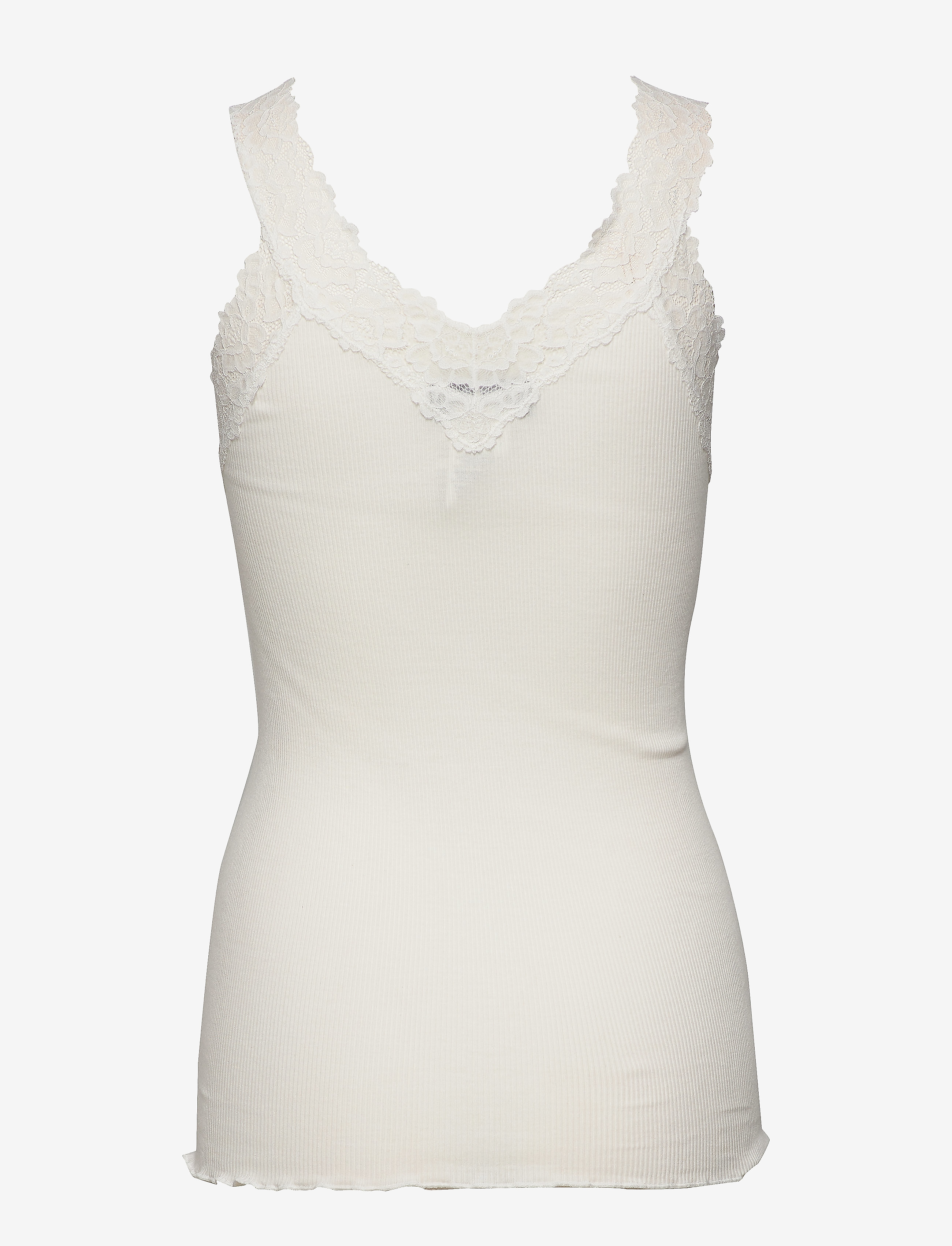 Rosemunde - RWBernadine Organic Cotton SL Lace Top - sleeveless tops - ivory - 1