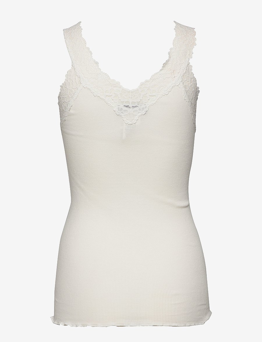 Rosemunde - Organic top w/ lace - Ärmellose tops - ivory - 1