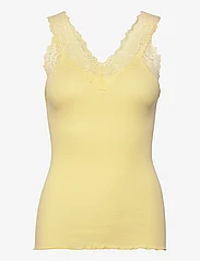 Rosemunde - Organic top w/ lace - t-shirt & tops - lemon creme - 0