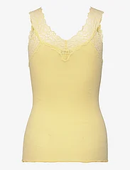 Rosemunde - Organic top w/ lace - t-shirt & tops - lemon creme - 1