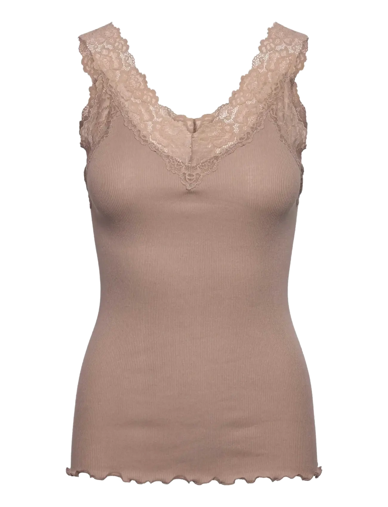 Rosemunde Rwbernadine Organic Cotton Sl Lace Top, XL, T-shirts & Oberteile, Creme - Sleeveless, Frauen