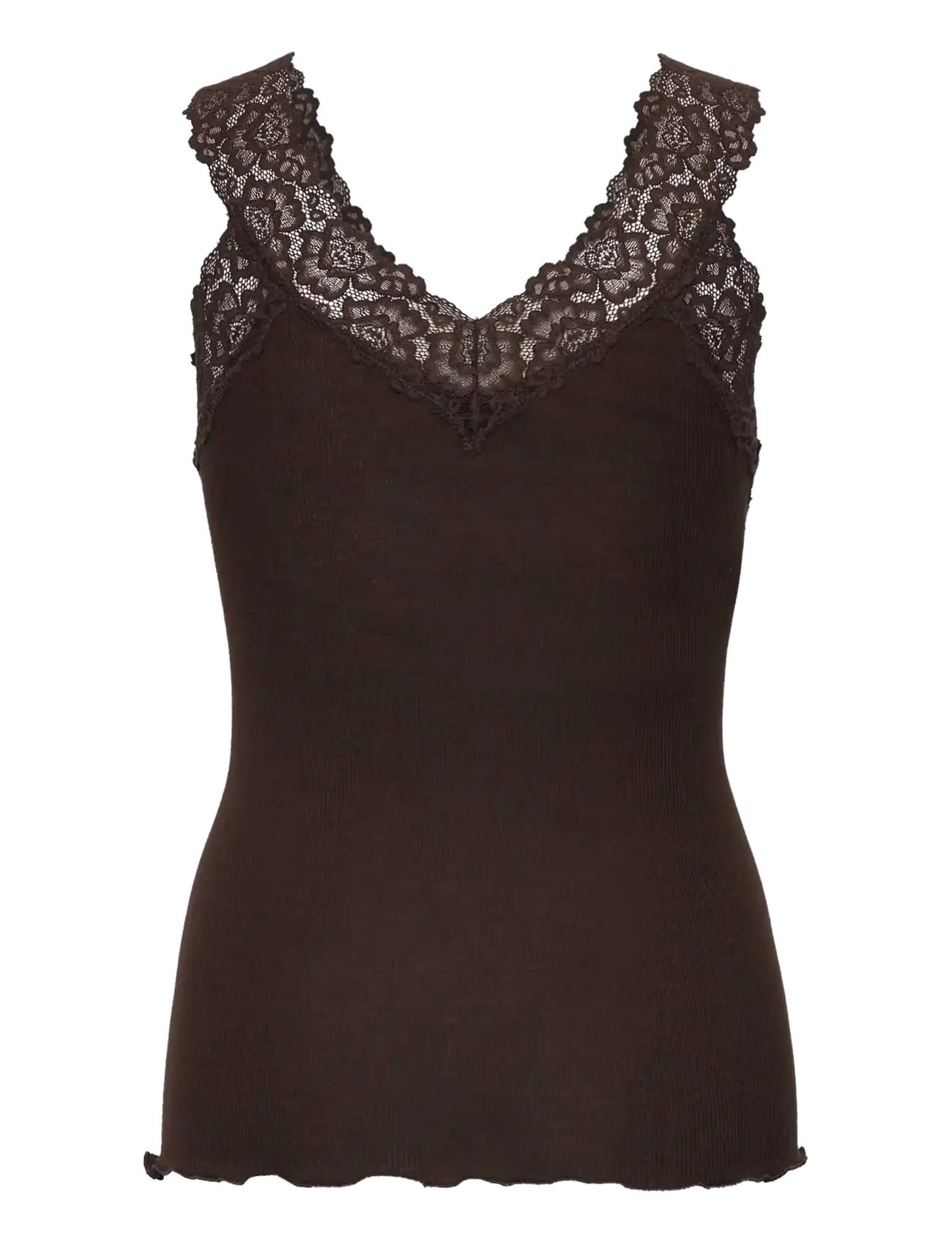 Rosemunde - RWBernadine Organic Cotton SL Lace Top - Ärmellose tops - mole - 1