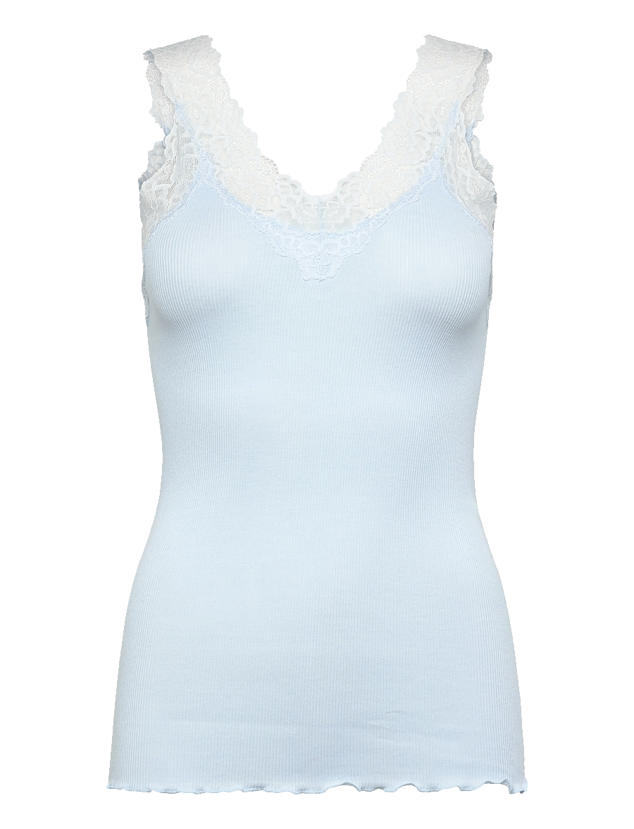 Rosemunde - Organic top w/ lace - Ärmellose tops - nantucket blue - 1