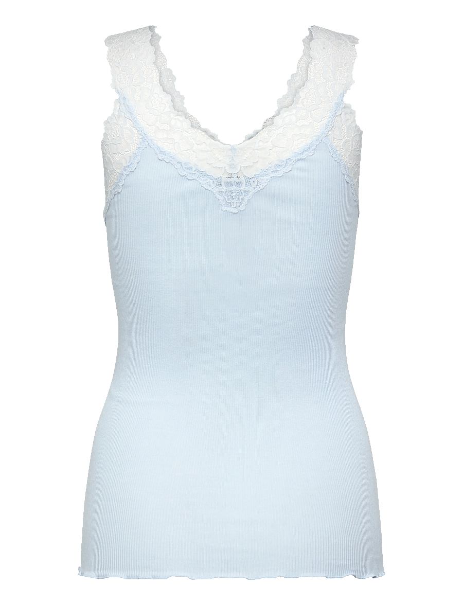 Rosemunde - Organic top w/ lace - Ärmellose tops - nantucket blue - 2