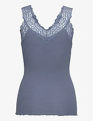 Rosemunde - Organic top w/ lace - t-shirt & tops - paris blue - 1