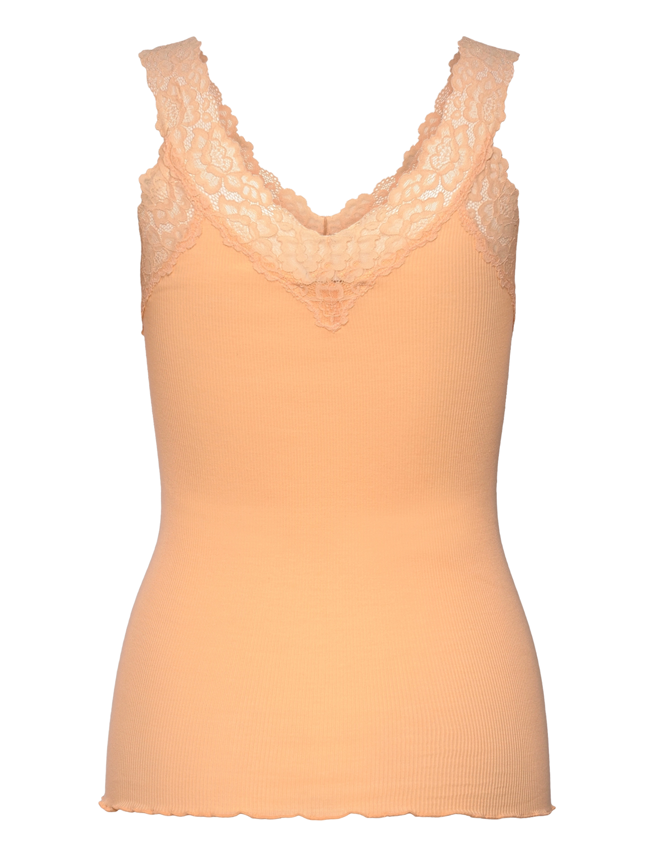 Rosemunde - RWBernadine Organic Cotton SL Lace Top - laveste priser - peach fuzz - 1