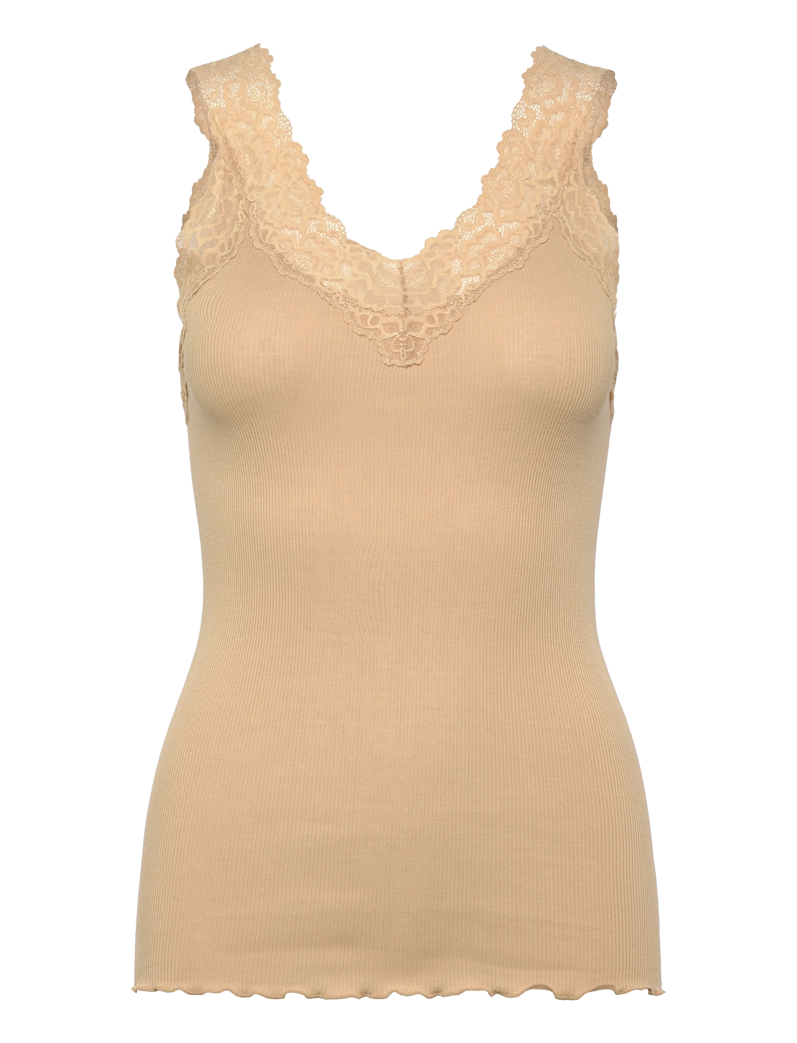 Rosemunde RWBernadine Organic Cotton SL Lace - T-shirts & Toppar - SAFARI / beige