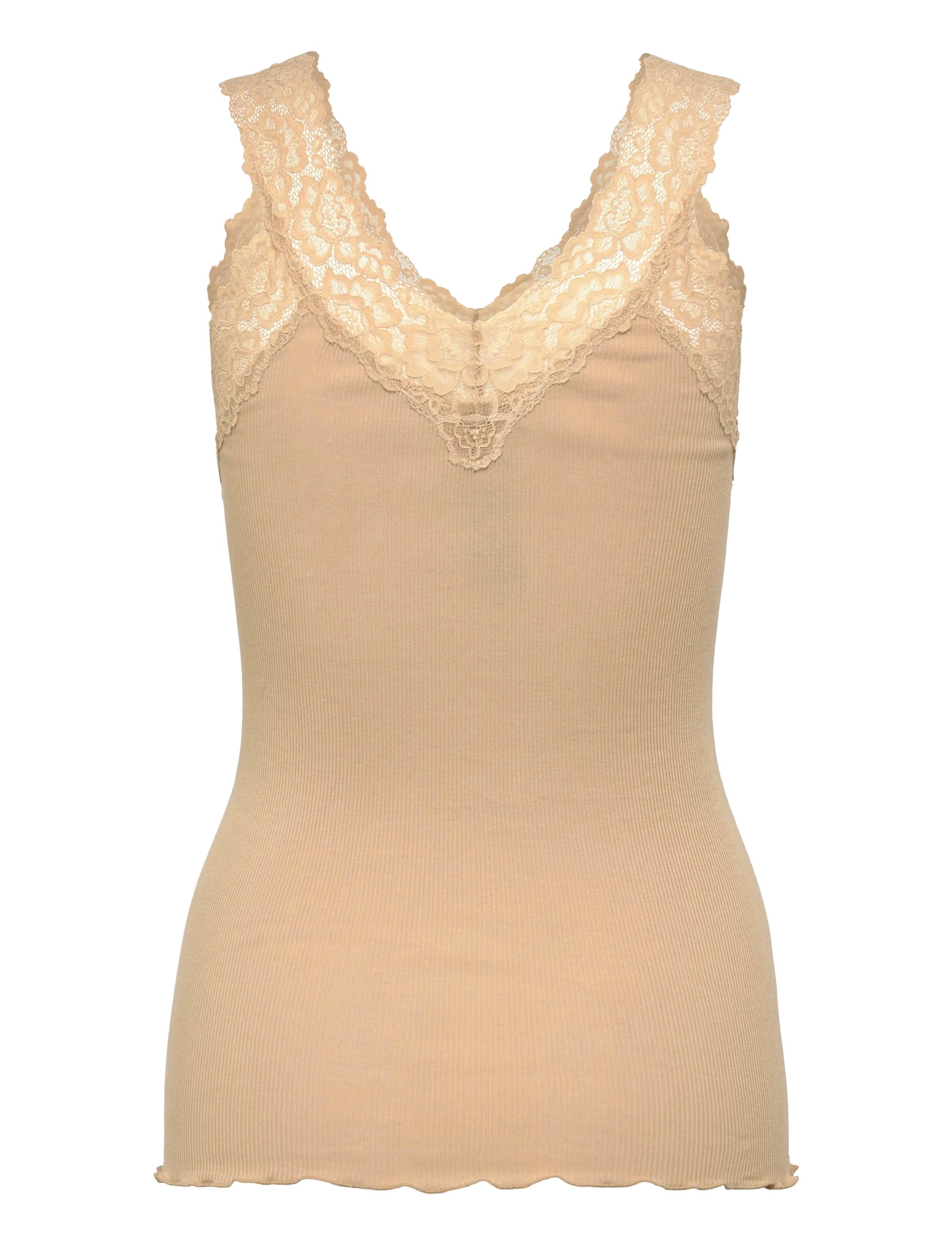Rosemunde - RWBernadine Organic Cotton SL Lace - tanktops - safari - 2
