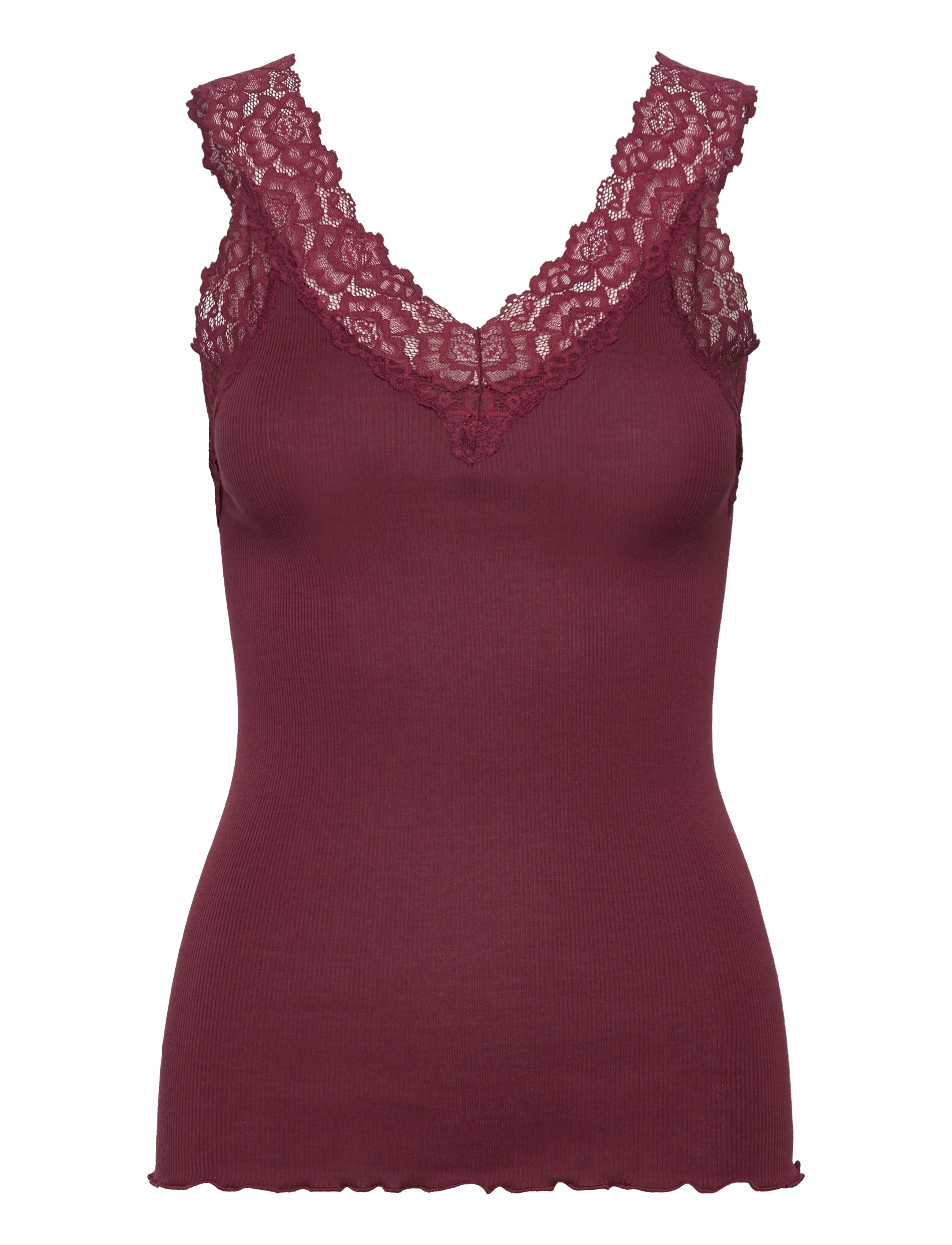 Rosemunde RWBernadine Organic Cotton SL Lace - Tøj - TAWNY PORT / burgundy