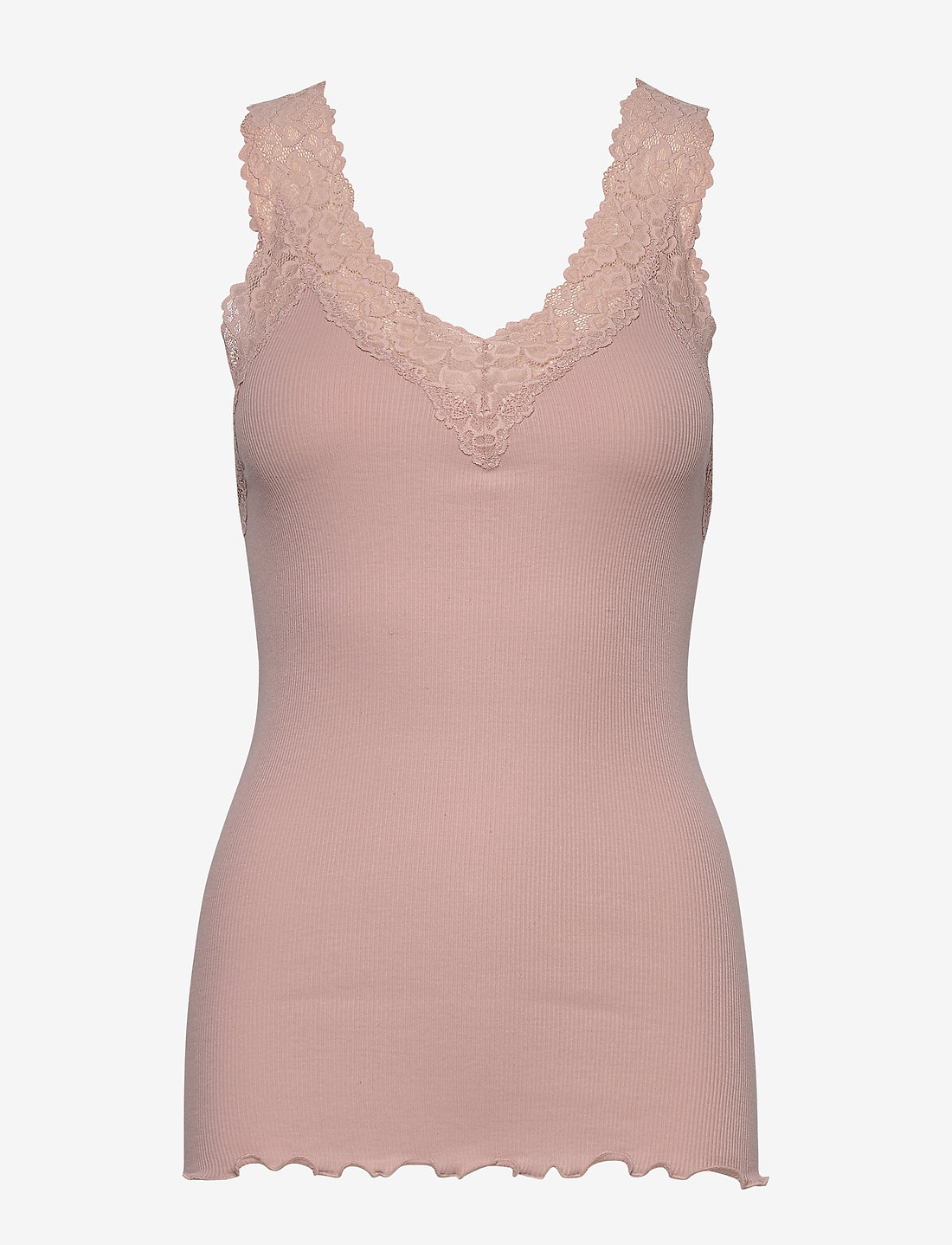 Rosemunde - RWBernadine Organic Cotton SL Lace - sleeveless tops - vintage powder - 0
