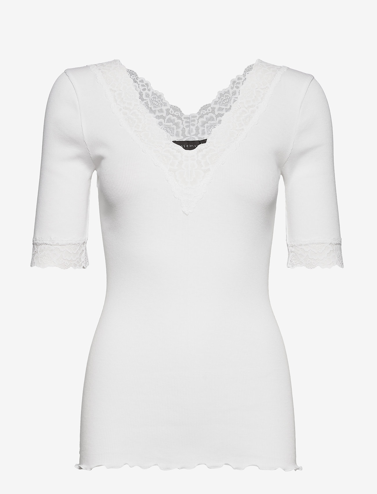 Rosemunde - Organic t-shirt w/ lace - new white - 0