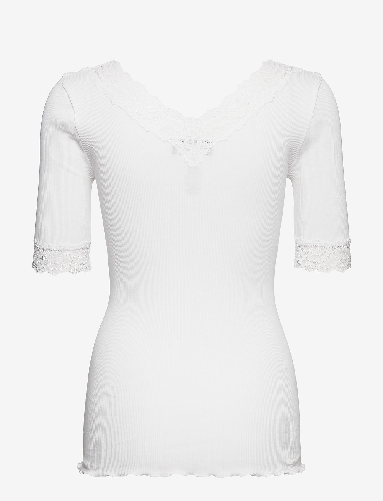 Rosemunde - Organic t-shirt w/ lace - new white - 1