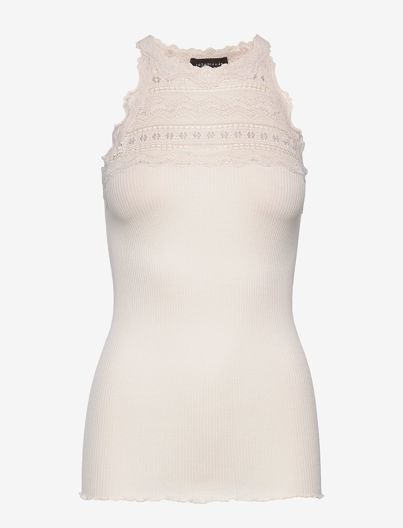 Rosemunde - Silk top regular w/wide lace - soft powder - 0