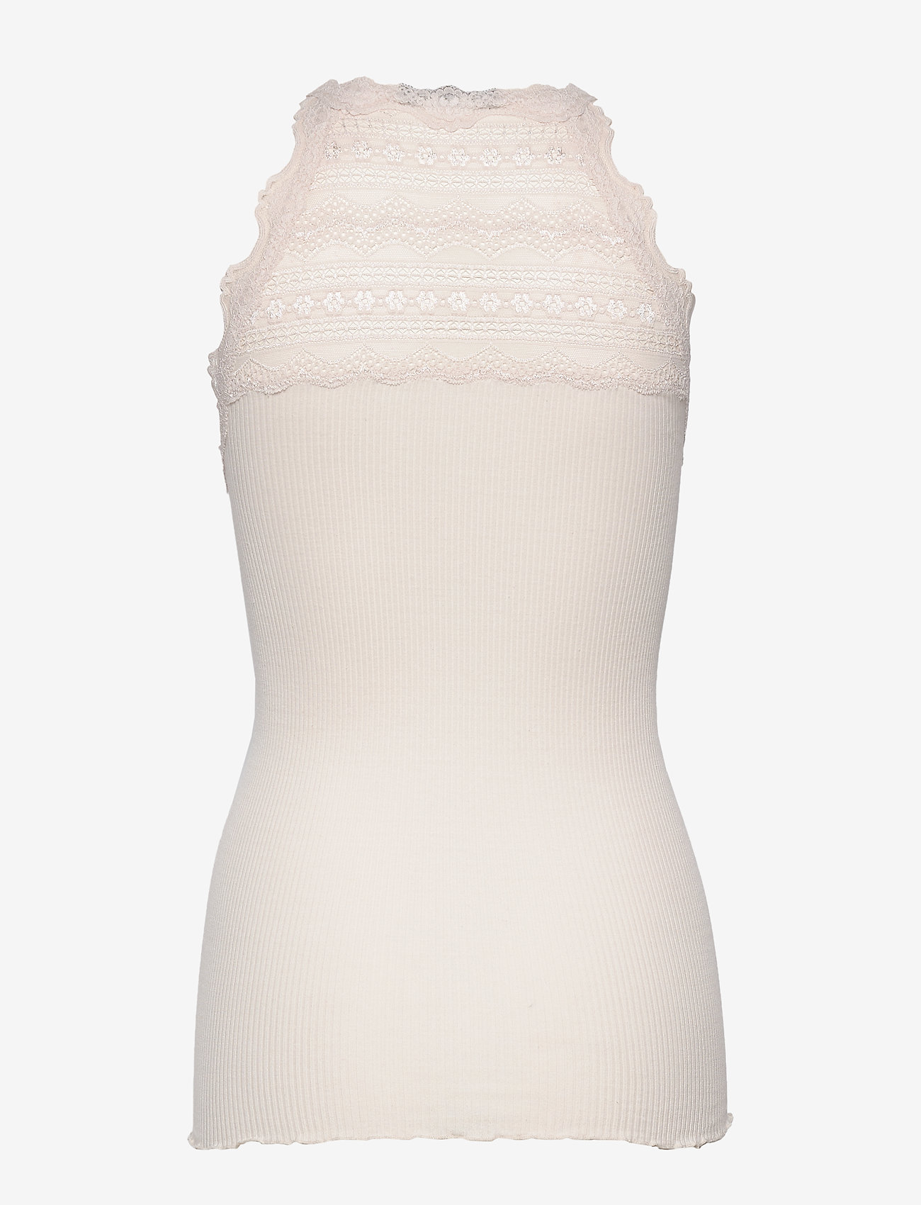 Rosemunde - Silk top regular w/wide lace - soft powder - 1