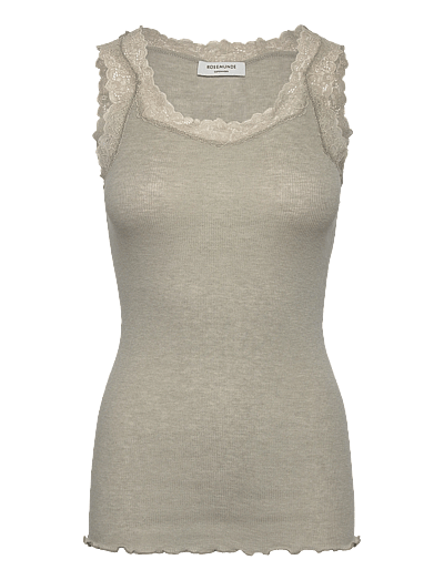 Rosemunde RWBurlington Wool SL Lace Top - Varrukateta topid - ABBEY STONE / khaki/green