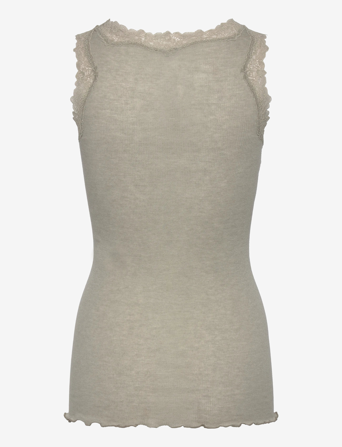 Rosemunde - RWBurlington Wool SL Lace Top - tanktops - abbey stone - 1