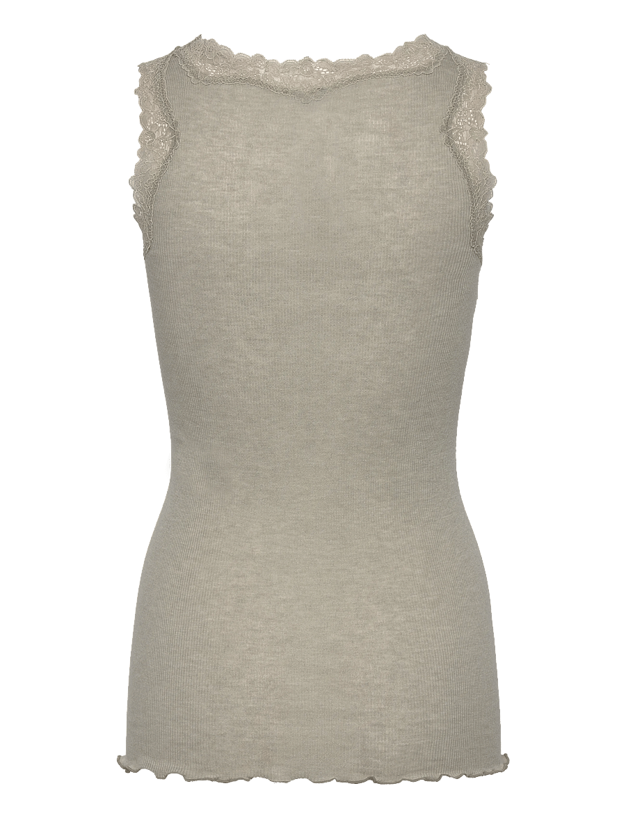 Rosemunde - RWBurlington Wool SL Lace Top - Ärmellose tops - abbey stone - 1