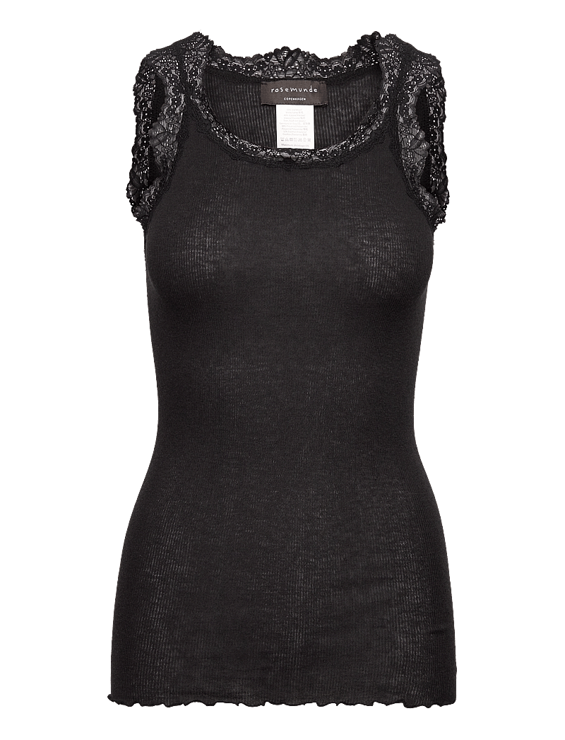 Rosemunde - RWBurlington Wool SL Lace Top - Ärmellose tops - black - 0