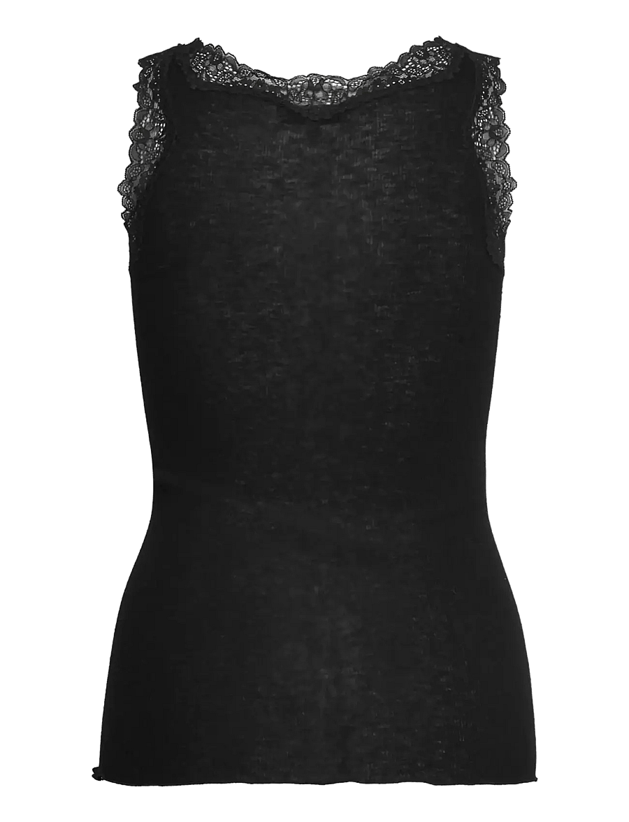 Rosemunde - RWBurlington Wool SL Lace Top - Ärmellose tops - black - 1