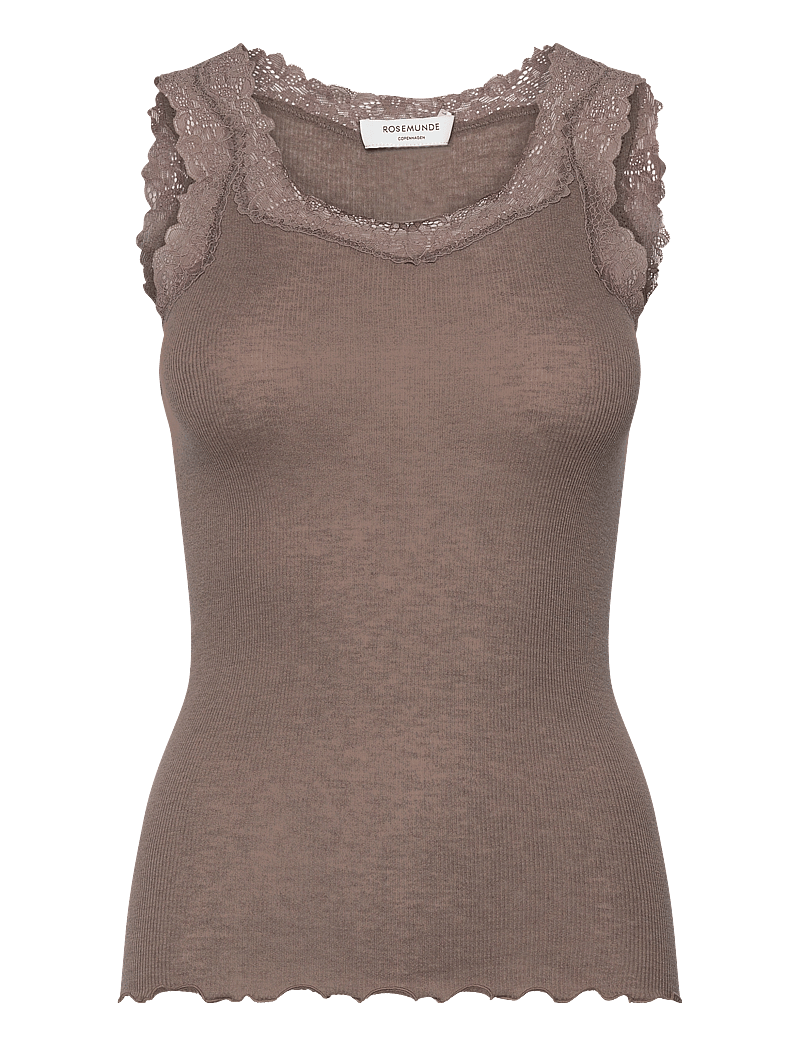 Rosemunde - RWBurlington Wool SL Lace Top - linnen - falcon - 0