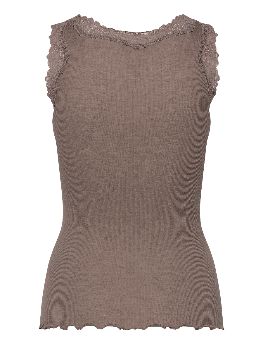 Rosemunde - RWBurlington Wool SL Lace Top - Ärmellose tops - falcon - 1
