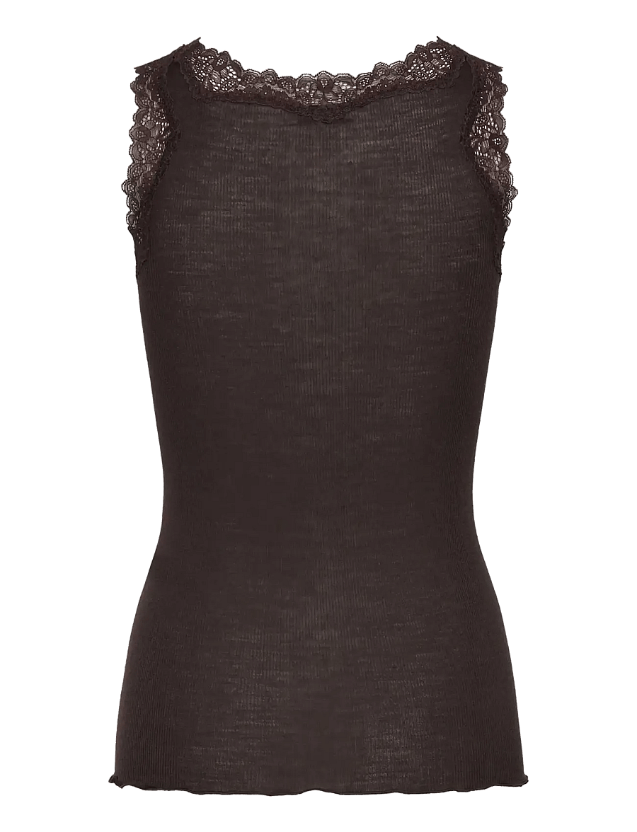 Rosemunde - RWBurlington Wool SL Lace Top - Ärmellose tops - mole - 1