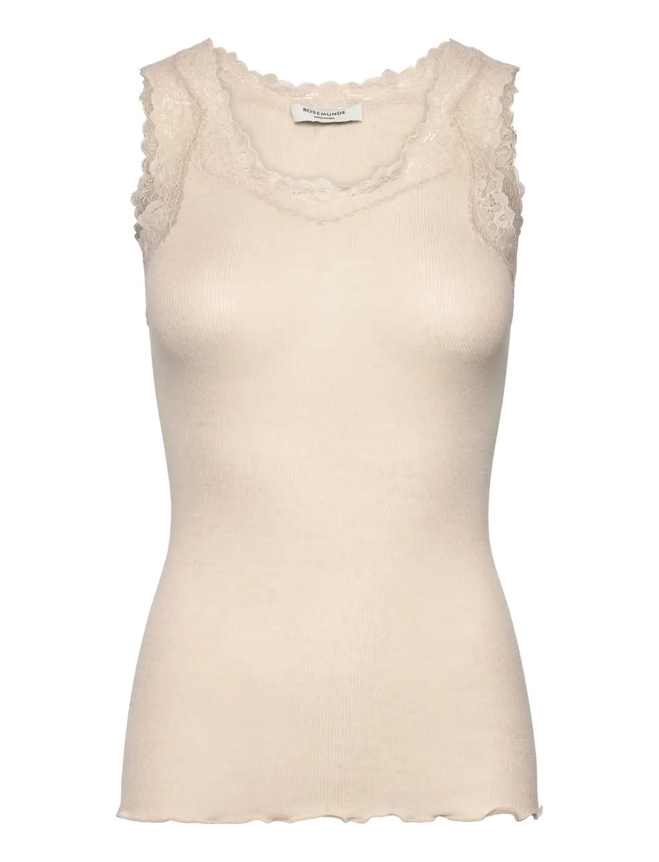 Rosemunde RWBurlington Wool SL Lace Top - Clothing - RAINY DAY / cream