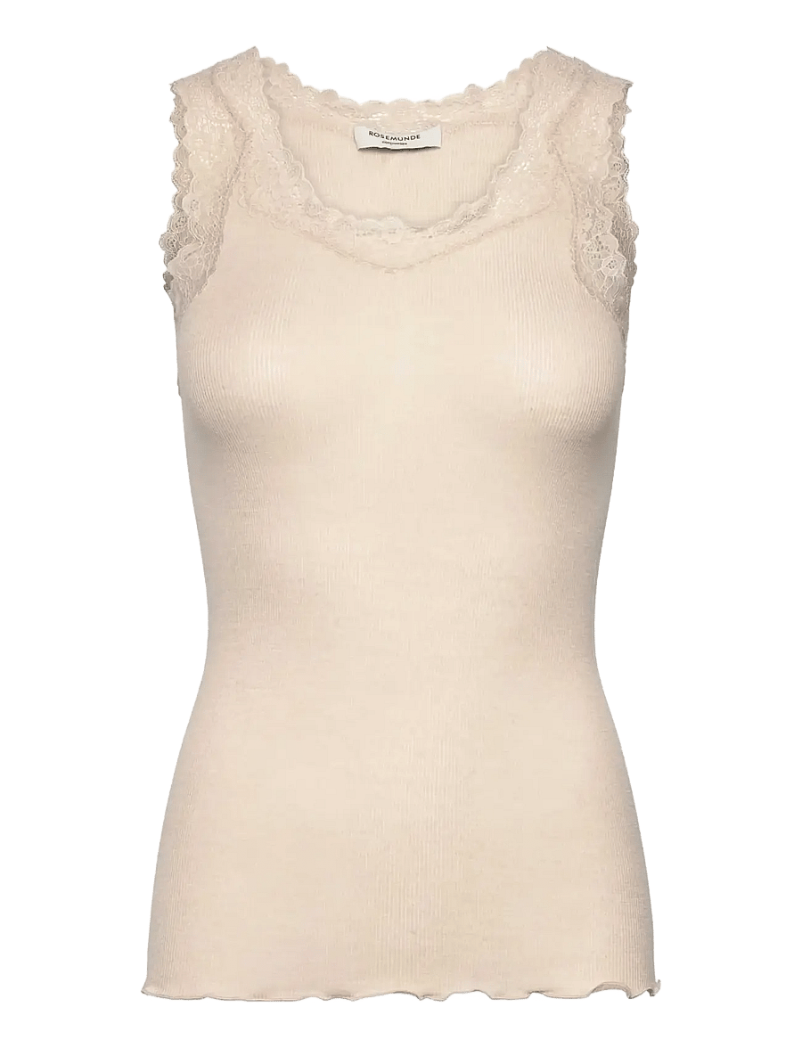 Rosemunde - RWBurlington Wool SL Lace Top - rainy day - 0