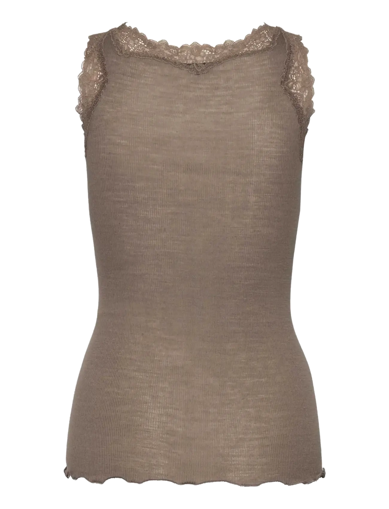 Rosemunde - RWBurlington Wool SL Lace Top - walnut - 1