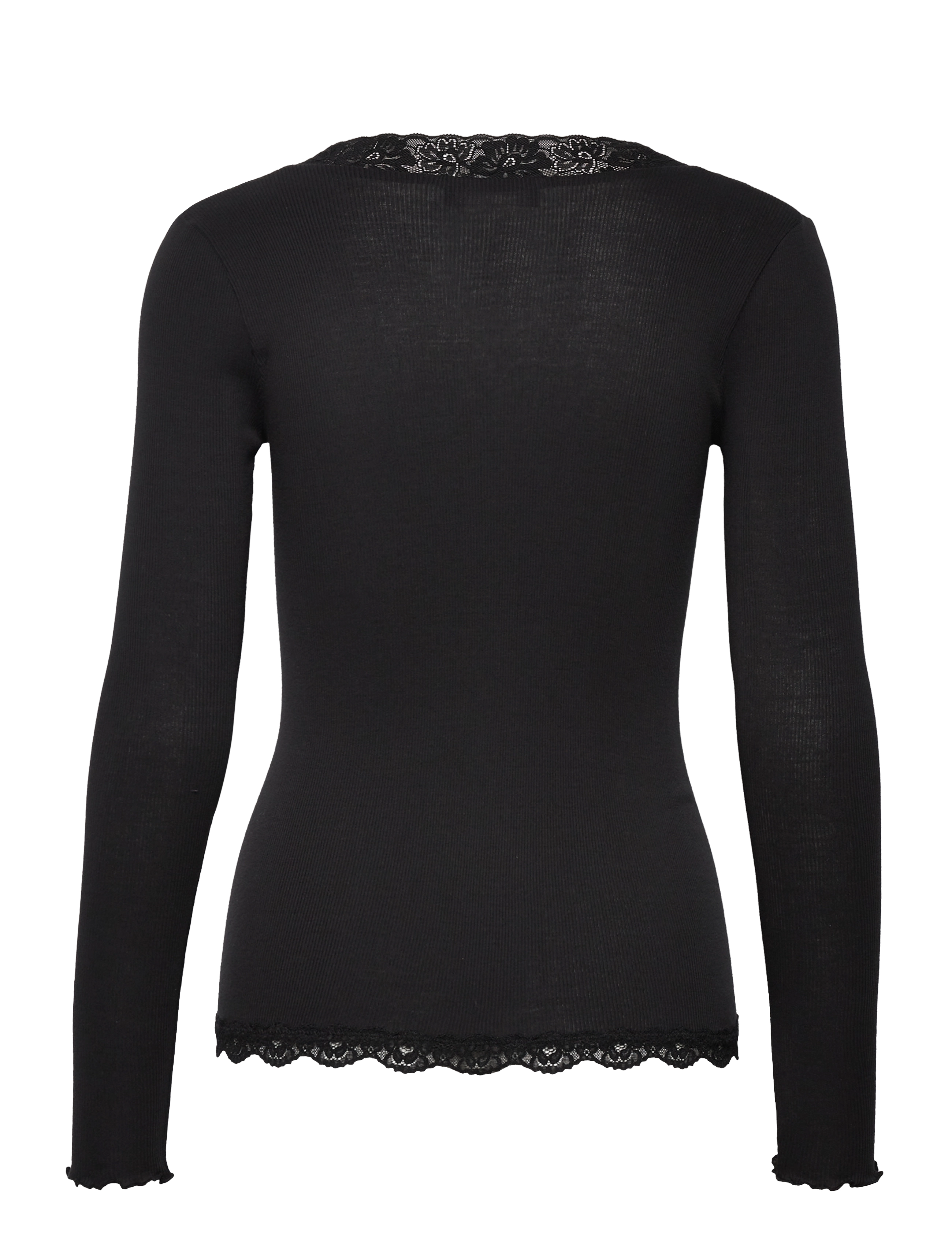 Rosemunde - Organic cardigan w/ lace - black - 1