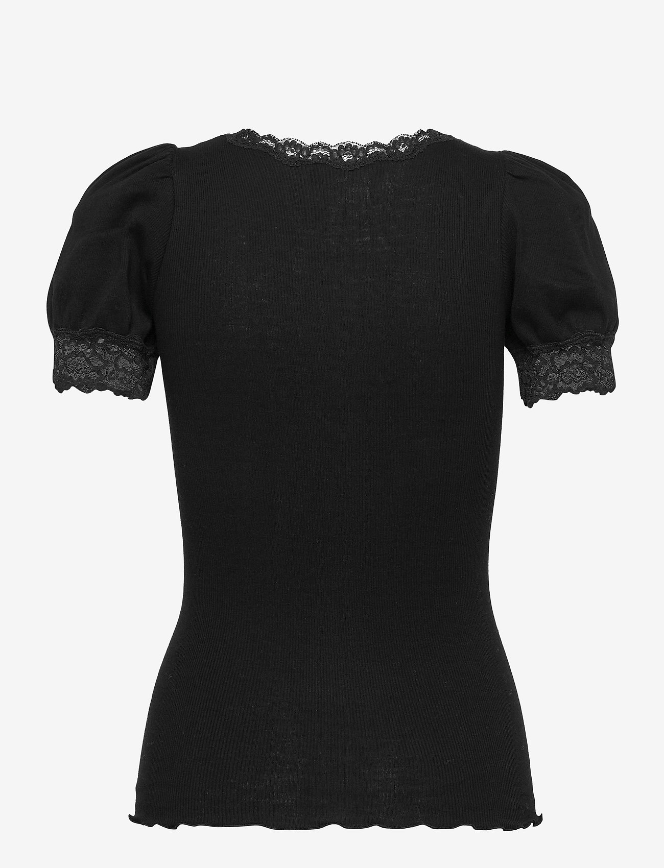Rosemunde - Organic t-shirt w/ lace - black - 1