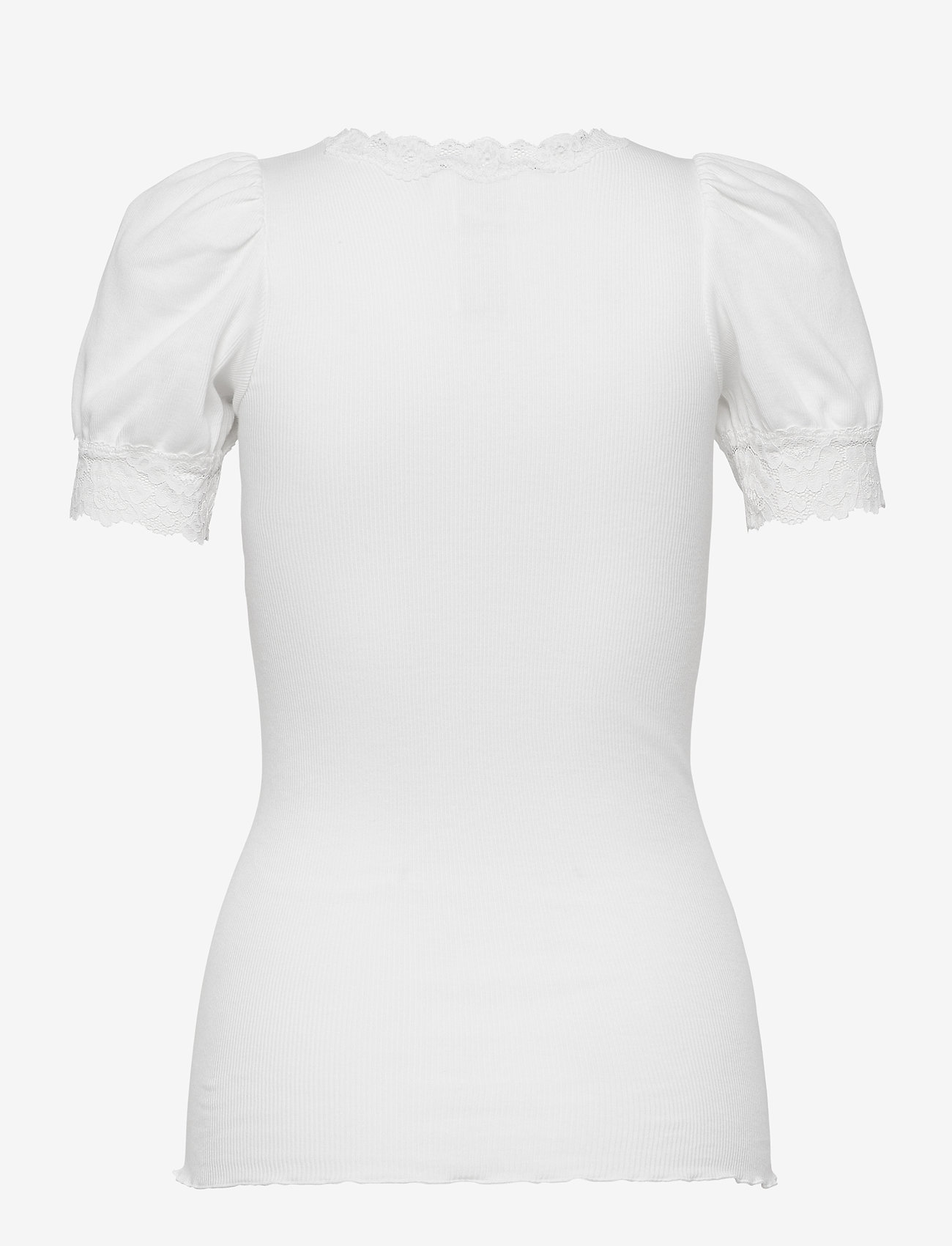 Rosemunde - Organic t-shirt w/ lace - new white - 1
