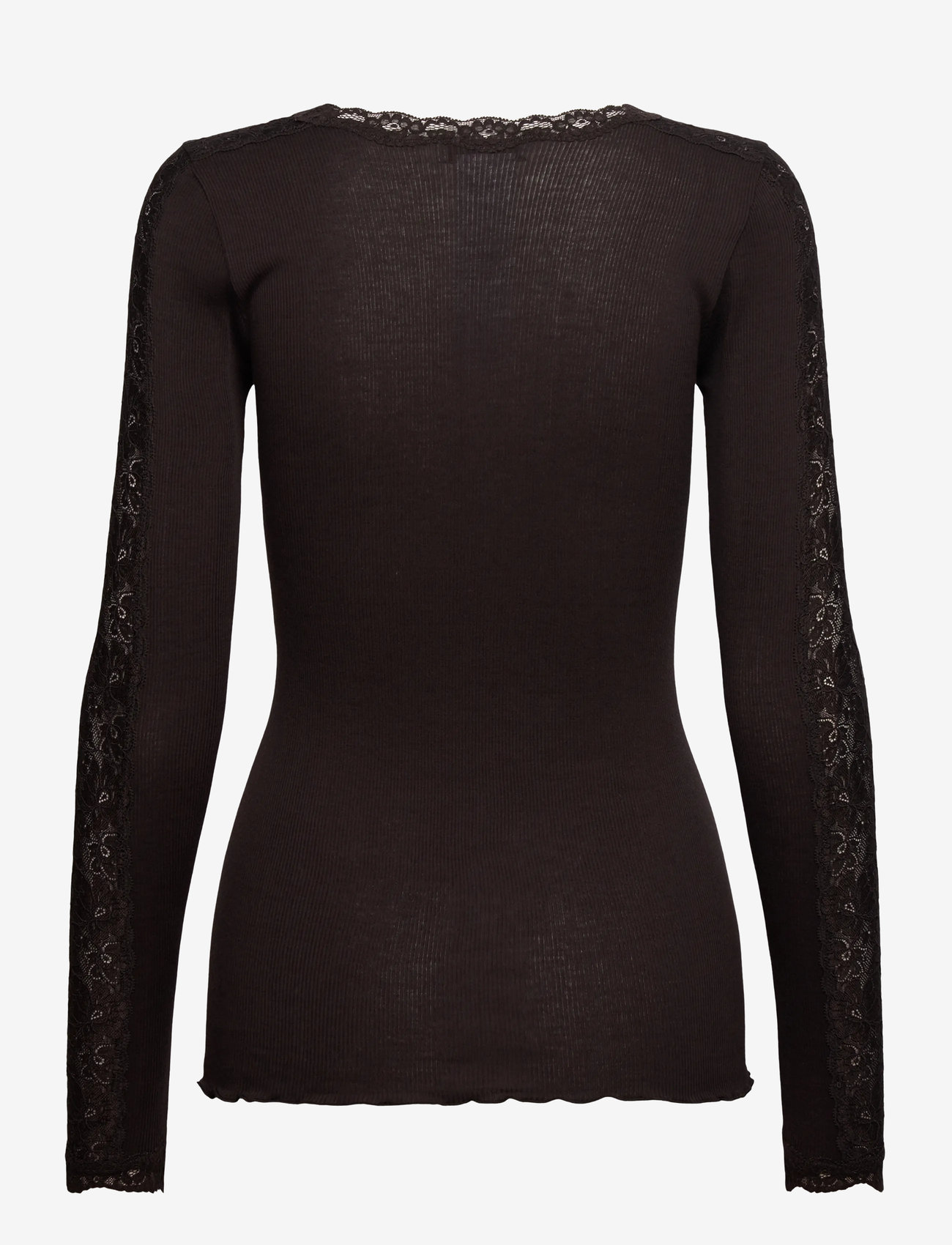Rosemunde - RWBernadine Organic LS O-neck Lace - ganache - 1