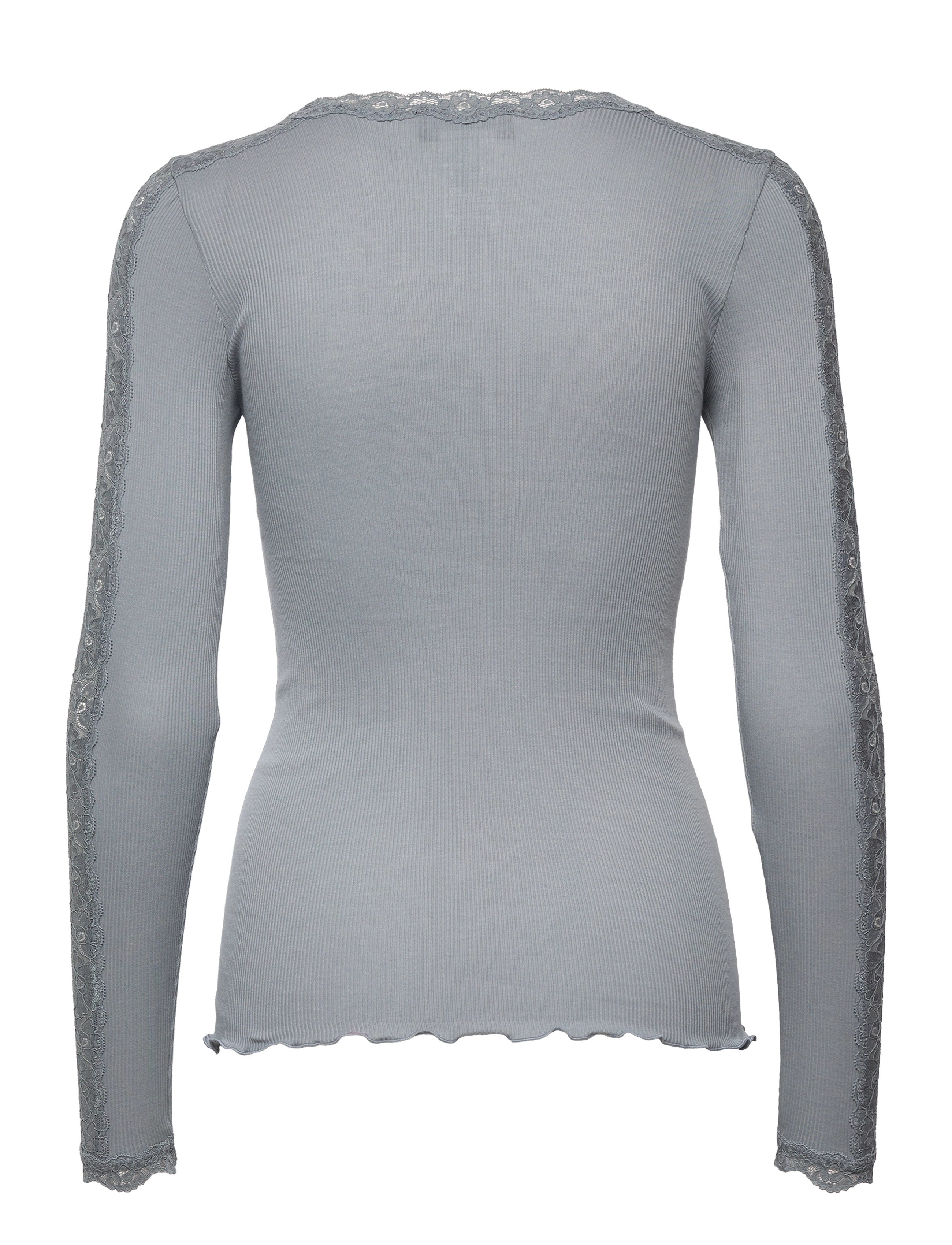 Rosemunde - RWBernadine Organic LS O-neck Lace - tradewinds - 1