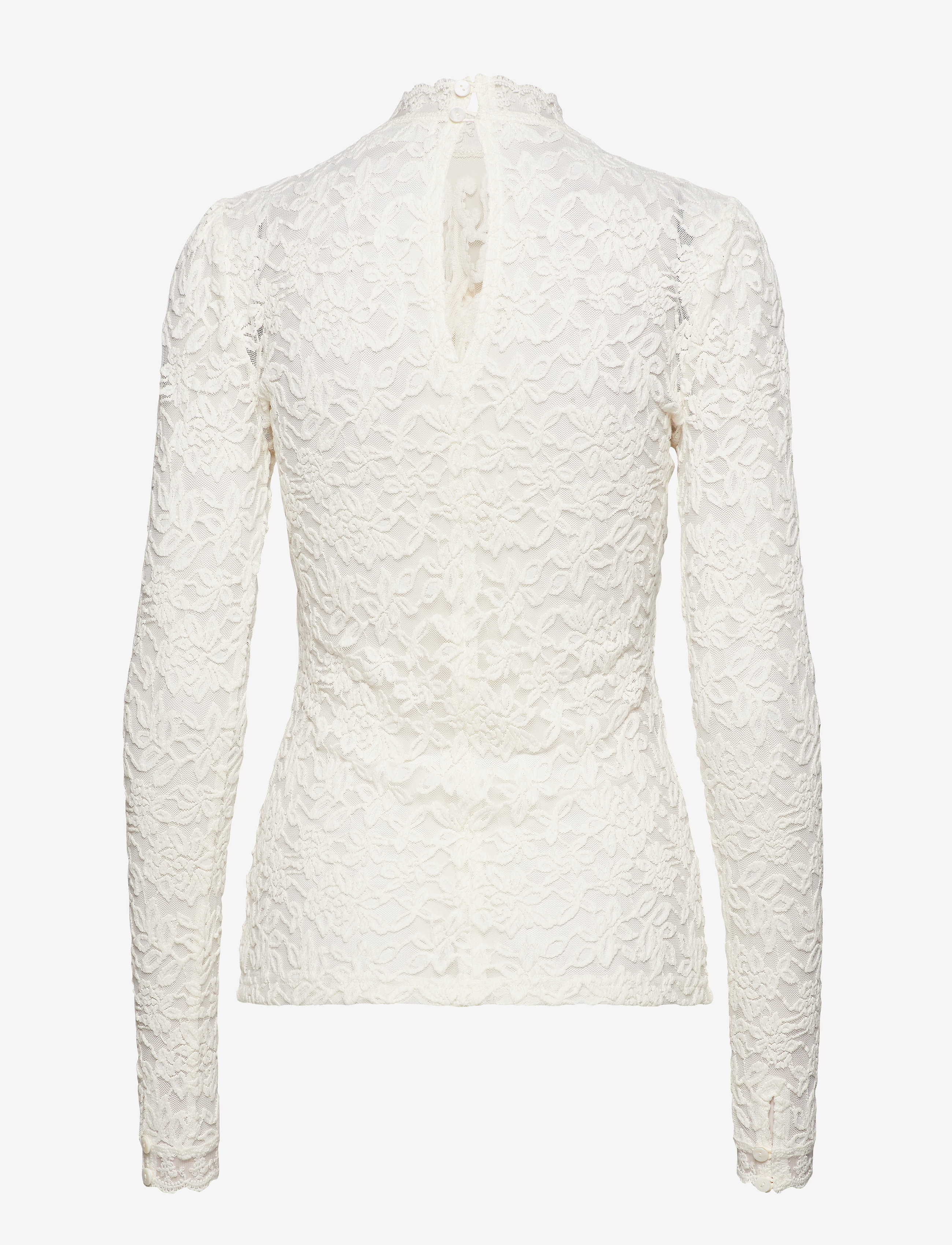 Rosemunde - T-shirt ls - long-sleeved tops - ivory - 1