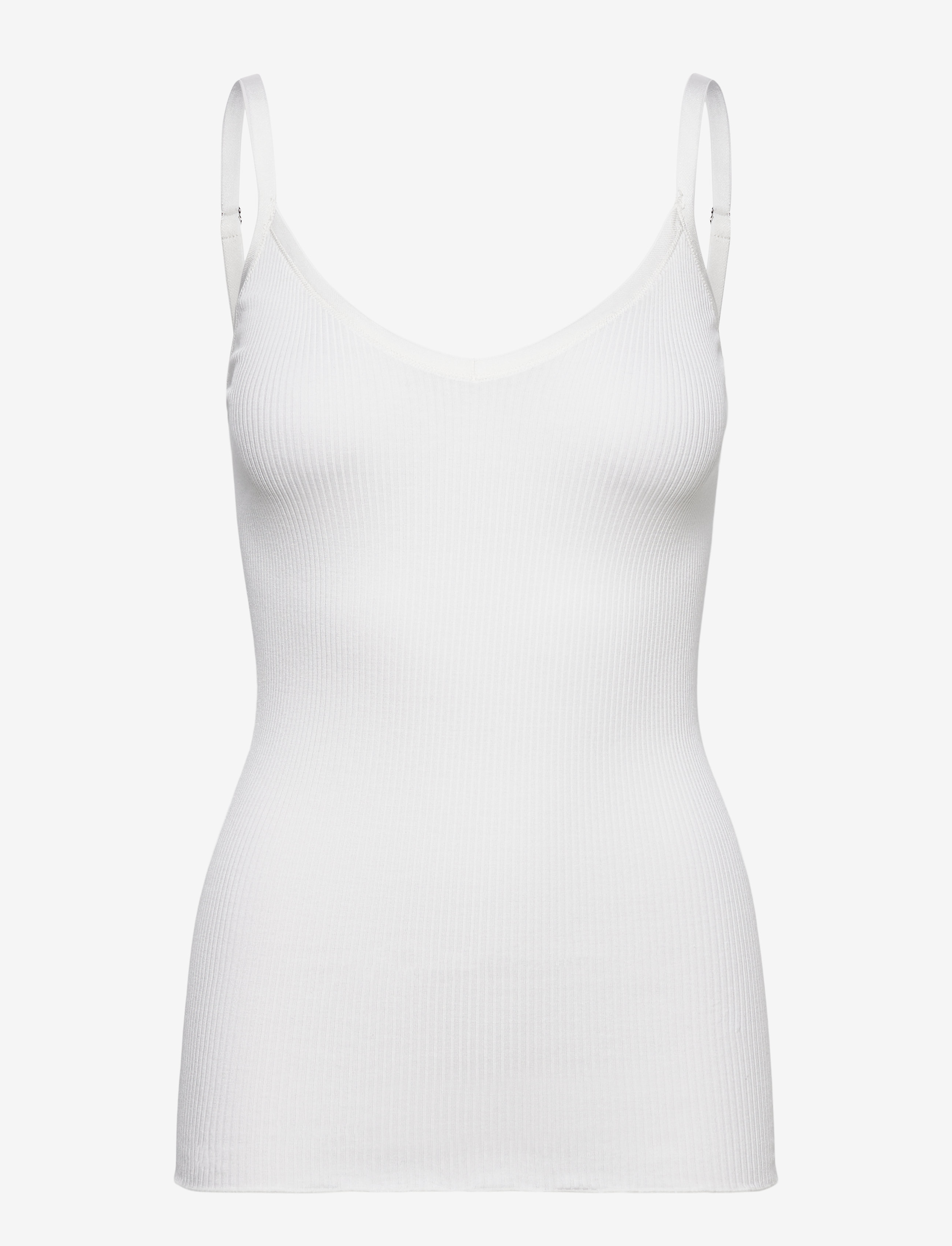 Rosemunde RWBelle Silk SL V-neck Elastic Top - Tøj - NEW WHITE / white