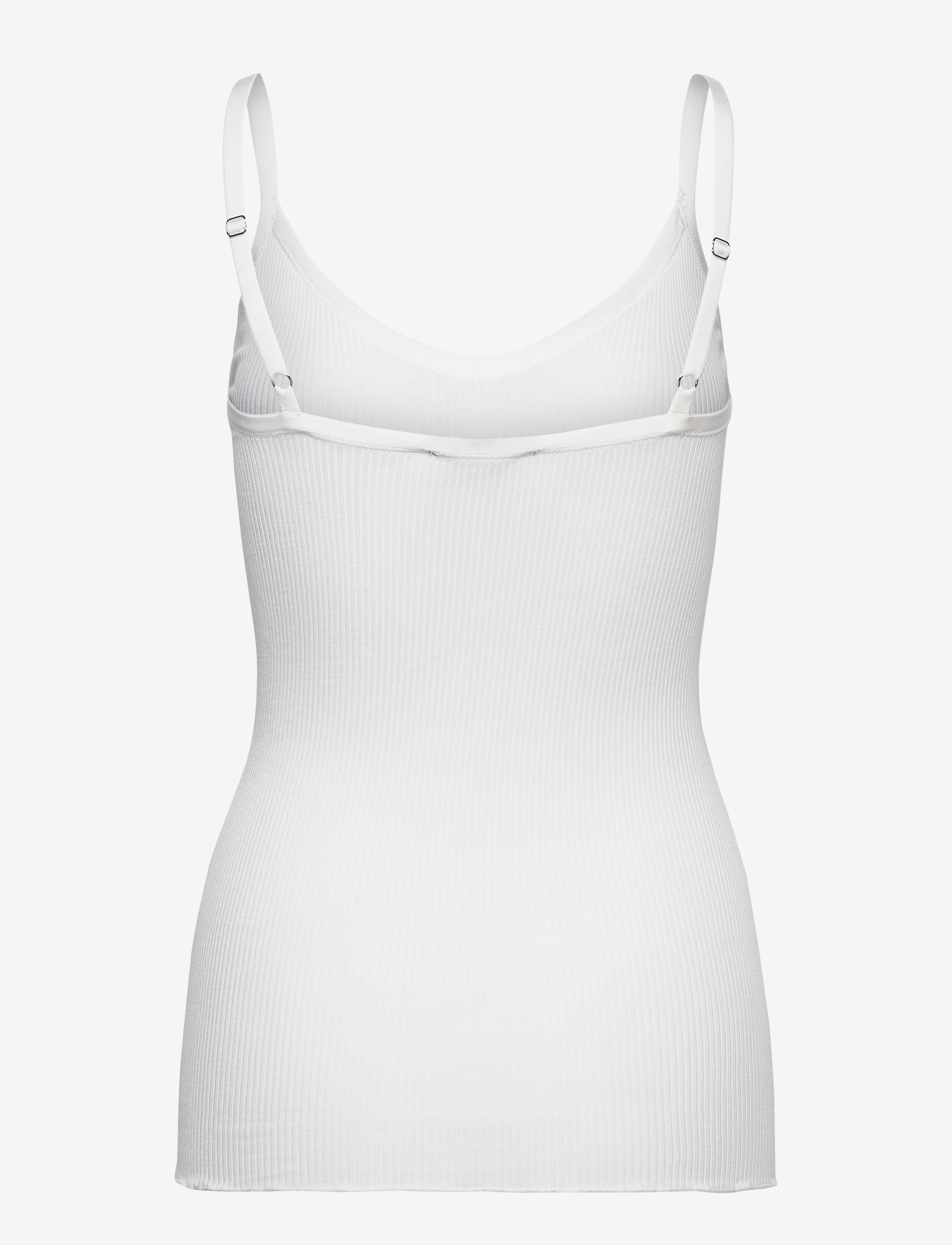 Rosemunde - RWBelle Silk SL V-neck Elastic Top - tanktops - new white - 2