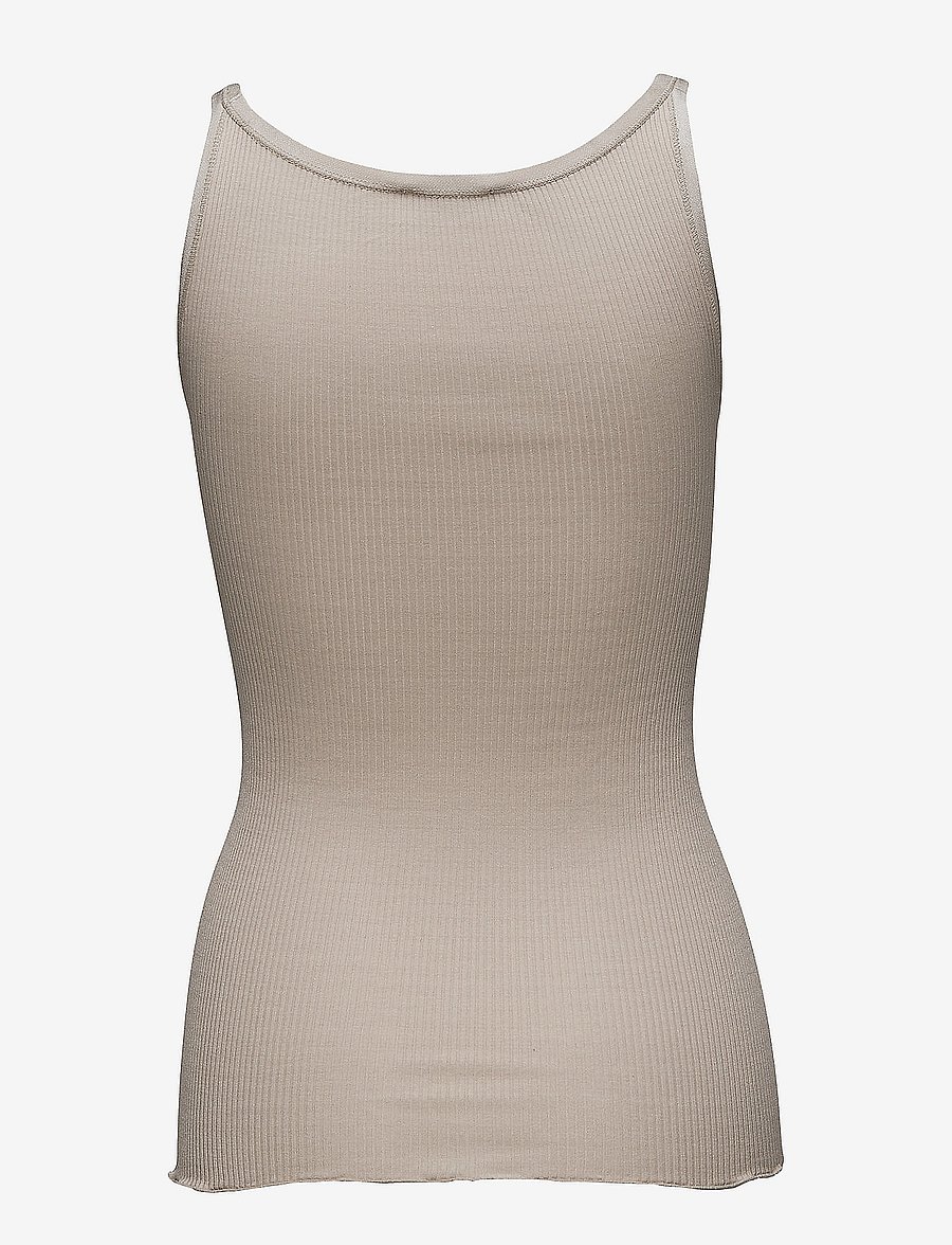 Rosemunde - RWBelle Silk U-neck Strap Elastic T - Ärmellose tops - cacao - 2