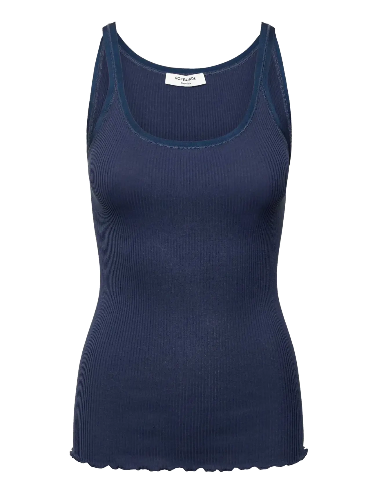 Rosemunde RWBelle Silk U-neck Strap Elastic Top - Rosemunde - DARK DENIM / navy
