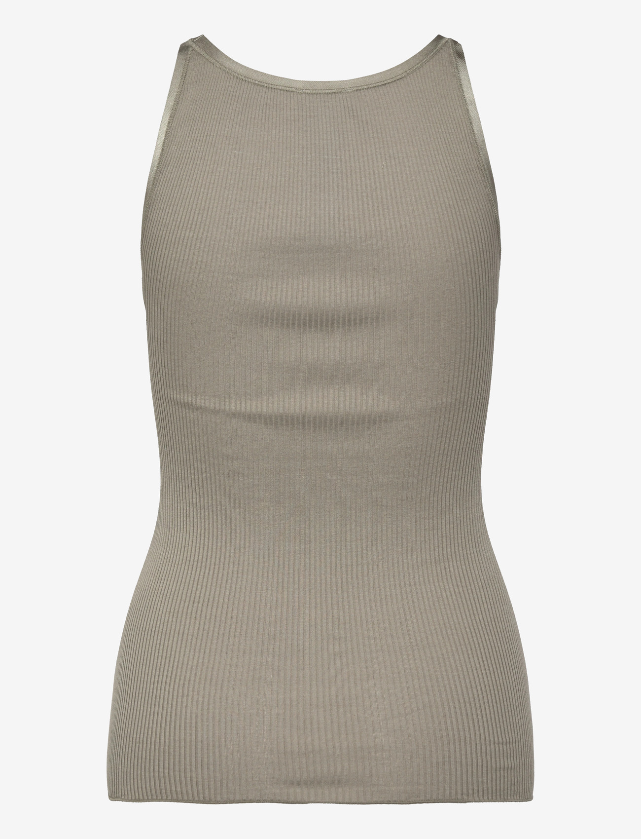 Rosemunde - RWBelle Silk U-neck Strap Elastic T - tanktops - dried sage - 2