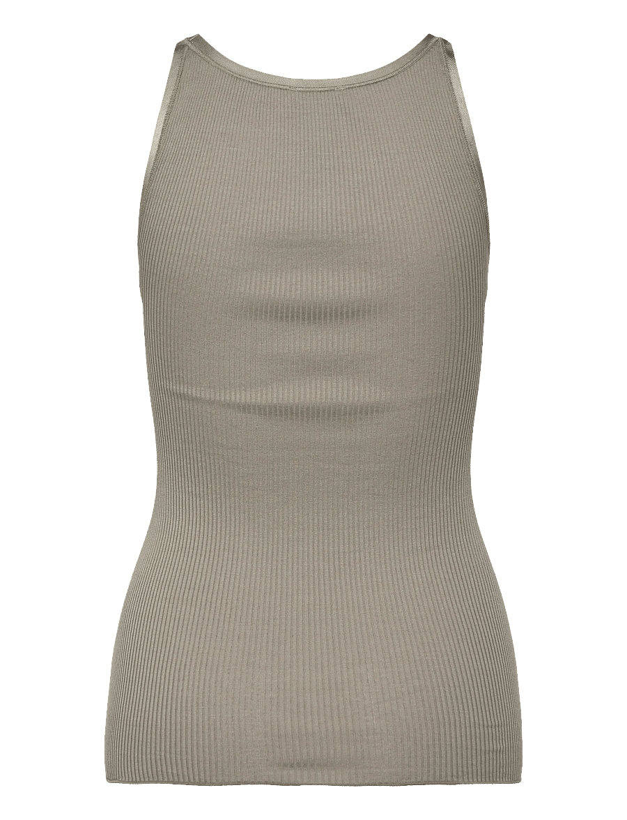 Rosemunde - RWBelle Silk U-neck Strap Elastic T - Ärmellose tops - dried sage - 2