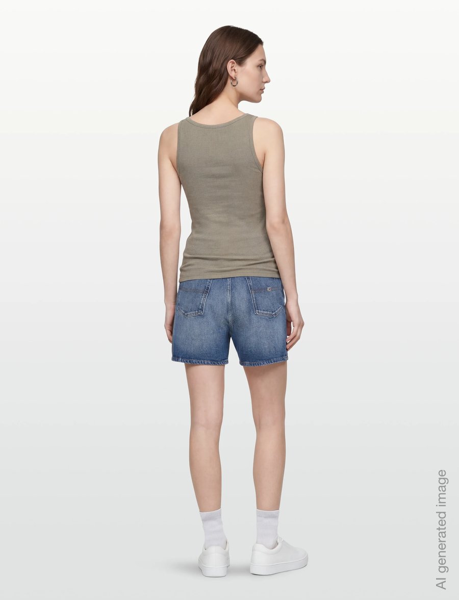 Rosemunde - RWBelle Silk U-neck Strap Elastic T - Ärmellose tops - dried sage - 4