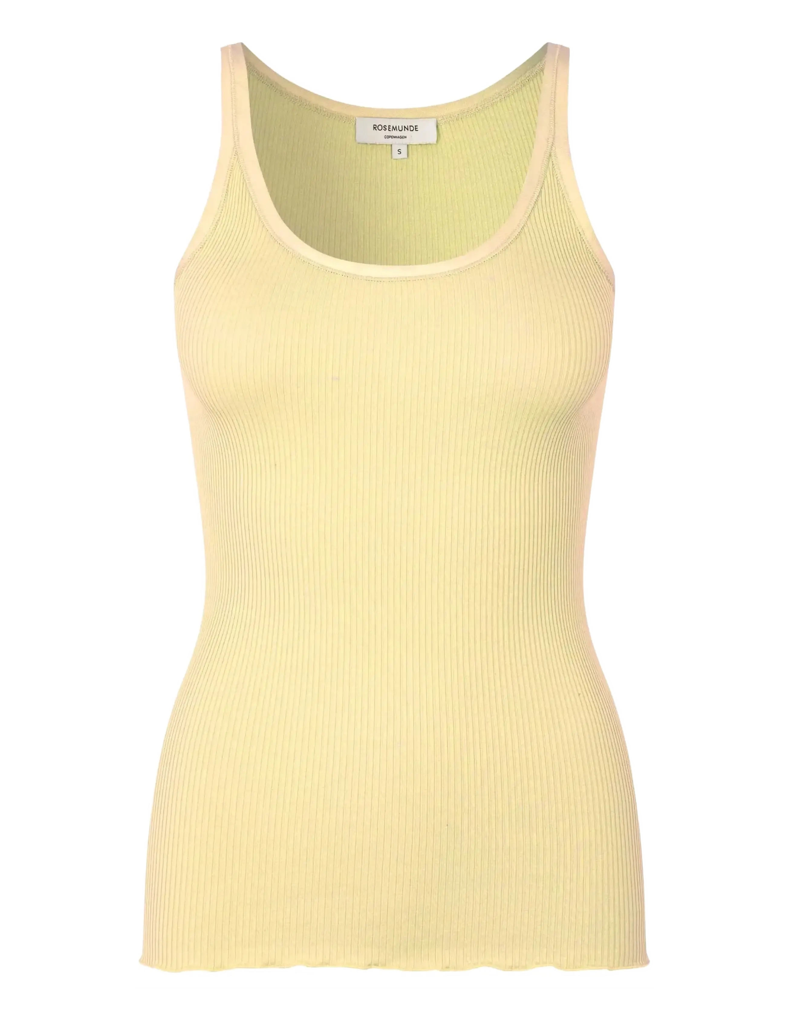 Rosemunde RWBelle Silk U-neck Strap Elastic T - Tøj - FLAN / yellow