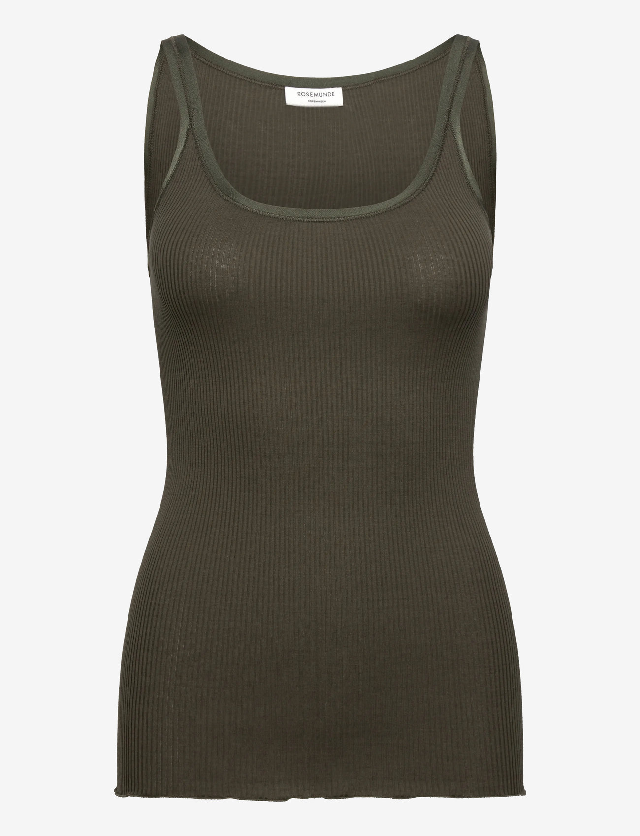 Rosemunde - RWBelle Silk U-neck Strap Elastic T - tanktops - forrest night - 0