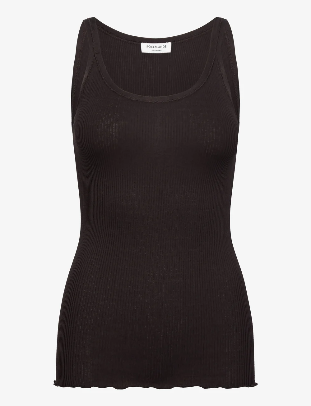 Rosemunde - RWBelle Silk U-neck Strap Elastic T - tanktops - ganache - 0